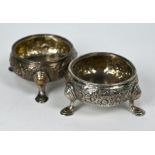 Two Georgian silver salts