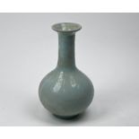 A Chinese Ru style blue glazed vase, 20 cm high