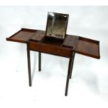 A George IV brass bound mahogany dressing stand