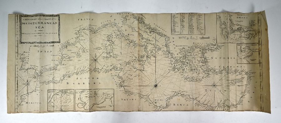 Three linen-backed folding maps - Image 5 of 14