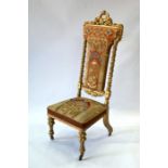 Victorian giltwood low chair