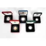 Cased Royal Mint Piedfort silver coins