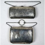 Two silver evening purses