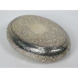 Victorian silver pebble snuff box