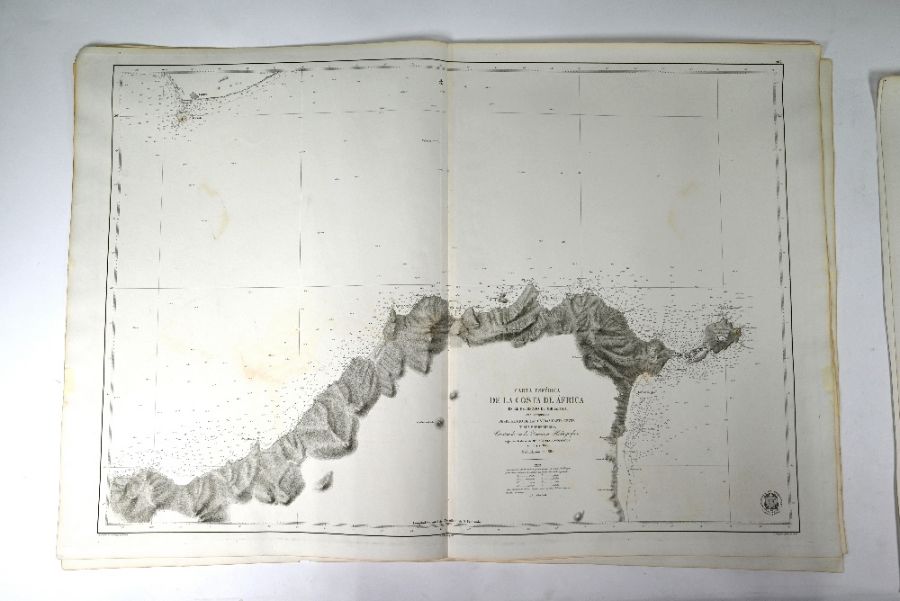 Four 19th century Spanish large map engravings - Image 3 of 8