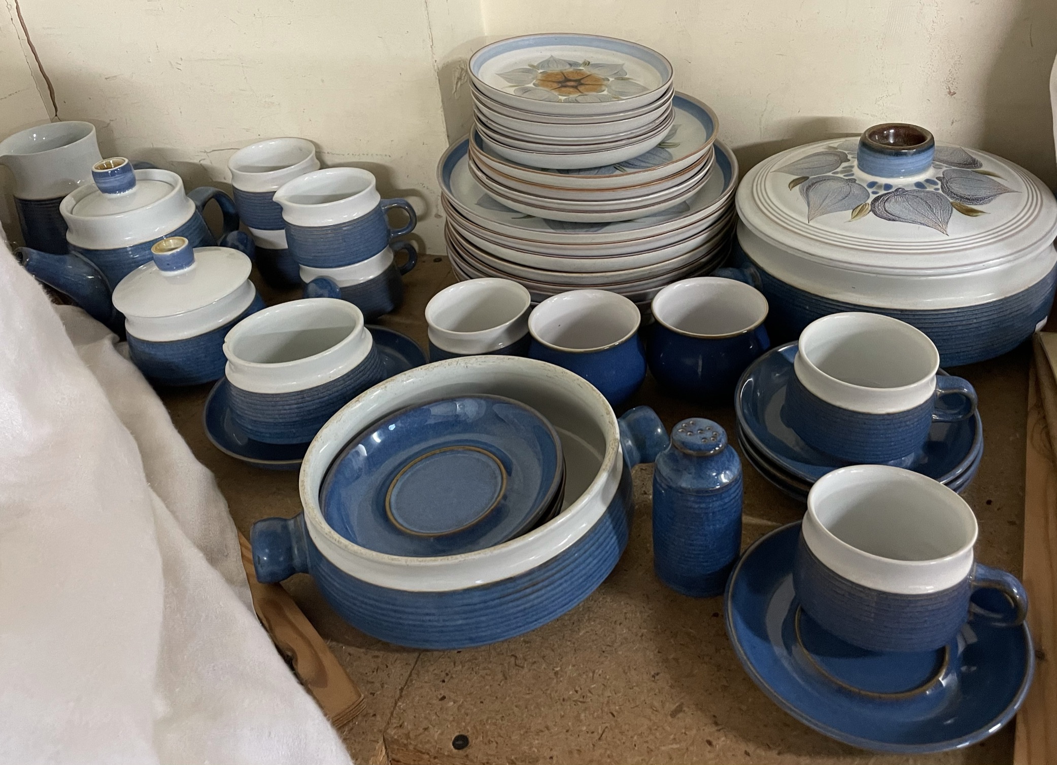 A Chatsworth by Denby part tea and dinner service in blue