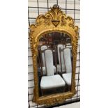 A gilt framed wall mirror,