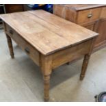 A Victorian pine desk,