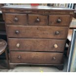 A 19th oak chest,