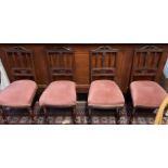 A set of four Edwardian salon chairs