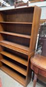 A pair of 20th century oak bookcases