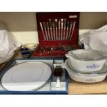 An Oneida cased part flatware service together with a Royal Worcester silver Viceroy pattern cake