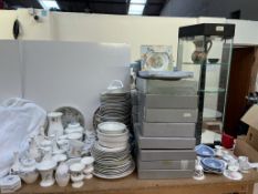 A large quantity of assorted Wedgwood porcelain vases, urns, ginger jars and covers,