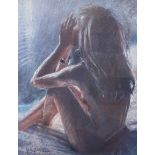 Hazel Soam Private moments Pastels Signed 49.5 x 39.5cm (19.5" x 15.