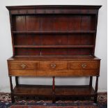 An 18th century South Wales oak dresser,