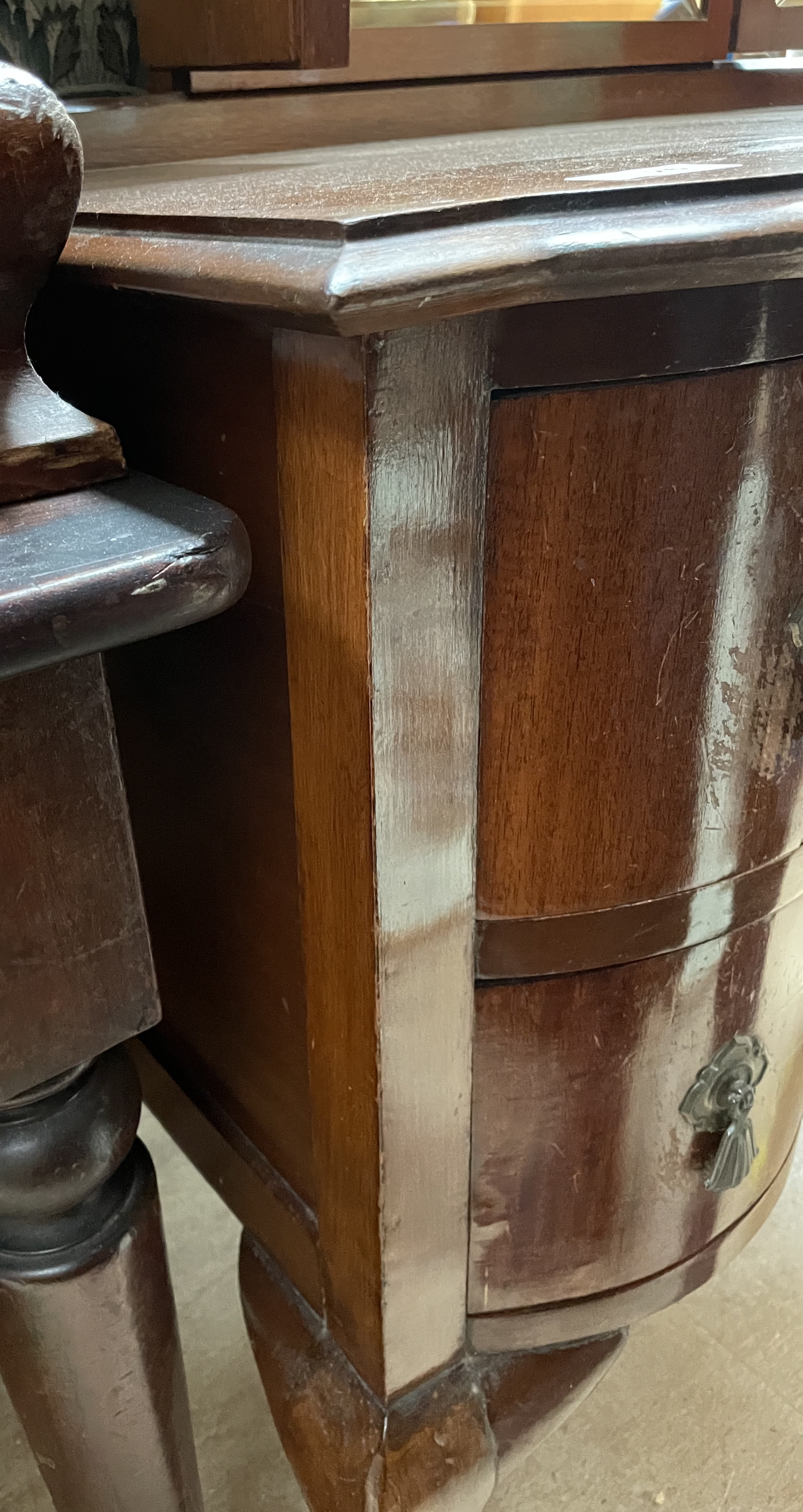 A 19th century oak longcase clock, the domed hood above a long trunk door with ogee arch, - Image 2 of 5