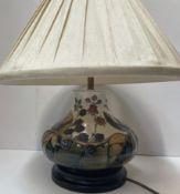 A Moorcroft pottery table lamp,