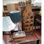 ***Unfortunately this lot has been withdrawn from sale*** A wine rack together with three table