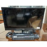 A Logik 20" LED television together with an LG blue ray player (Sold as seen,