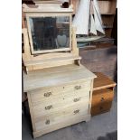 A satin walnut dressing table,