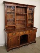 An 18th century and later oak dresser,
