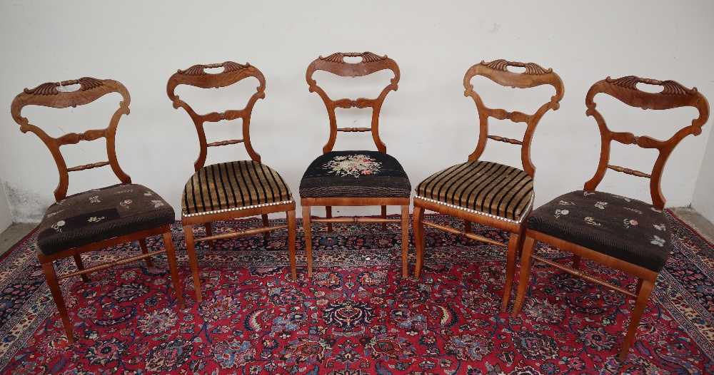 A Biedermeier style salon suite comprising a three seater settee, - Image 3 of 9