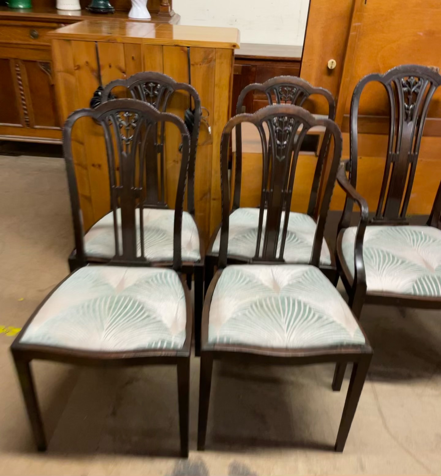 An Edwardian mahogany part salon suite comprising a Lady's chair, - Image 2 of 3