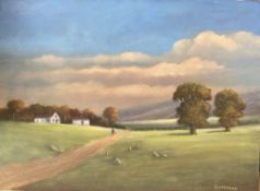 Ray Witchard A landscape scene Oil on canvas Signed