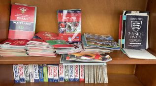 Assorted rugby programmes from the 19590's to the 1990's together with playfair annuals etc