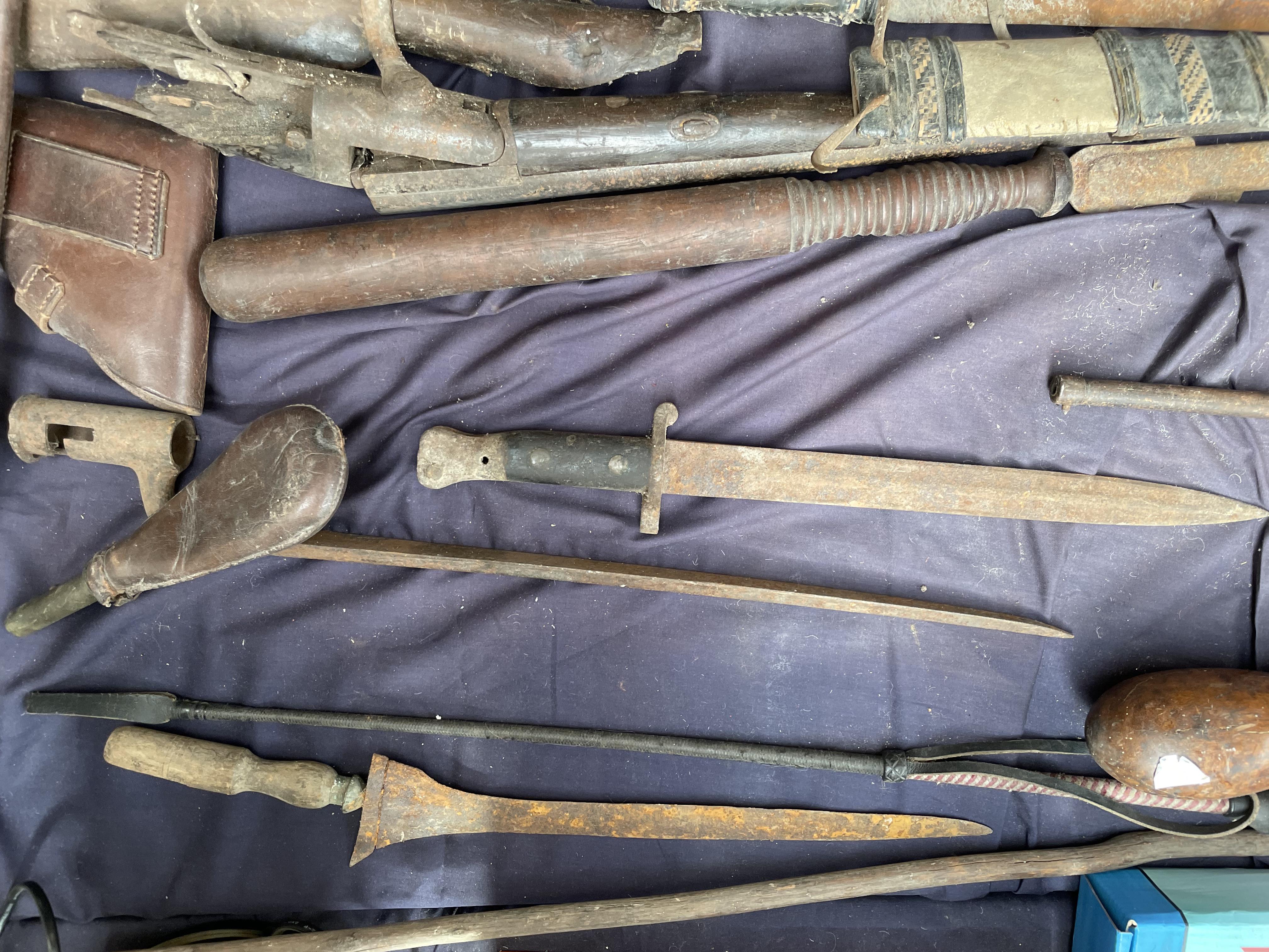 Assorted bayonets, spears, clubs, daggers, - Image 7 of 7