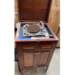 A Garrard mahogany cased part gramophone cabinet