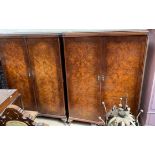 A pair of "The Valet" compactum wardrobes, with fitted interiors together with a dressing table,