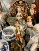 Assorted Capodimonte figures together with other Capodimonte figures, Nao figures,