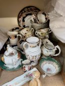 A Masons Imperial pattern plate together with assorted part tea sets,