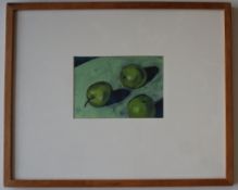 Linsey Lamont Apples Gouache Signed 18.