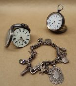 A Victorian silver open faced pocket watch,