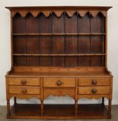 An 18th century South Wales oak dresser,