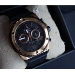 A Gentleman's Bulova Marine Star wristwatch, with a black dial,