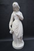 A Copeland Parian figure of "Evangeline",