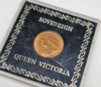 A Victorian gold sovereign dated 1901