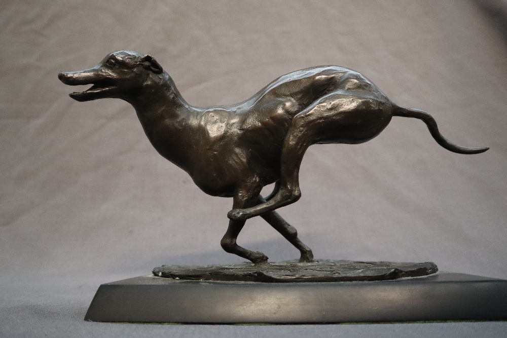 Philip Blacker A greyhound in motion Bronze Initialled and dated '83 Limited edition No. - Image 8 of 8