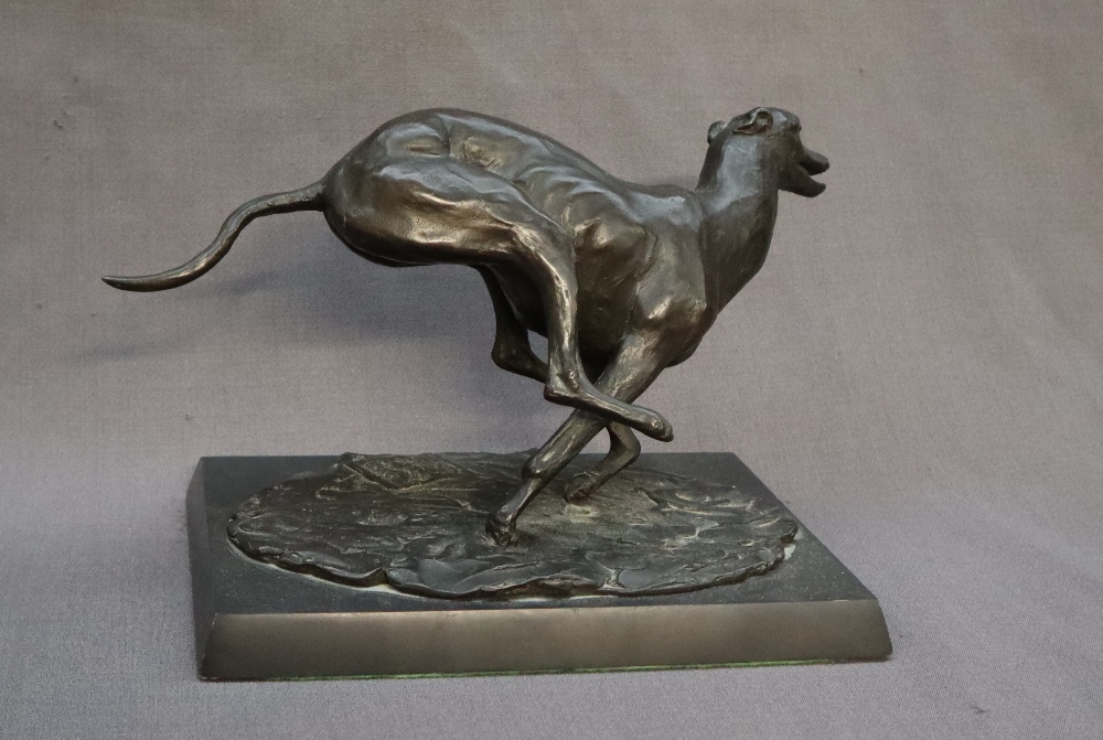 Philip Blacker A greyhound in motion Bronze Initialled and dated '83 Limited edition No. - Image 3 of 8