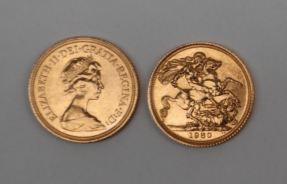 Two Elizabeth II gold sovereigns, - Image 2 of 2