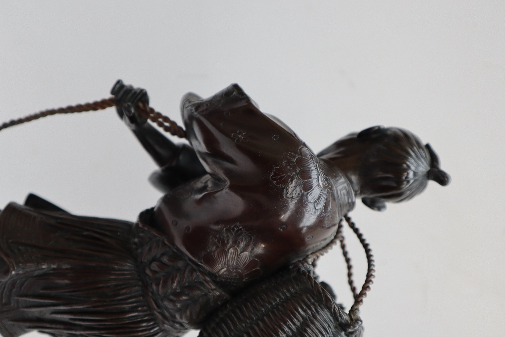 A BRONZE OKIMONO OF A FISHERMAN By Ryusai for the Maruki Company, - Image 9 of 13