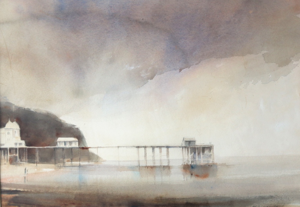 Richard Allin Wills Penarth Watercolour Signed Watercolour Society of Wales label verso 46 x 65cm