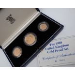 The 1988 United Kingdom Gold Proof Set, comprising a two pounds,