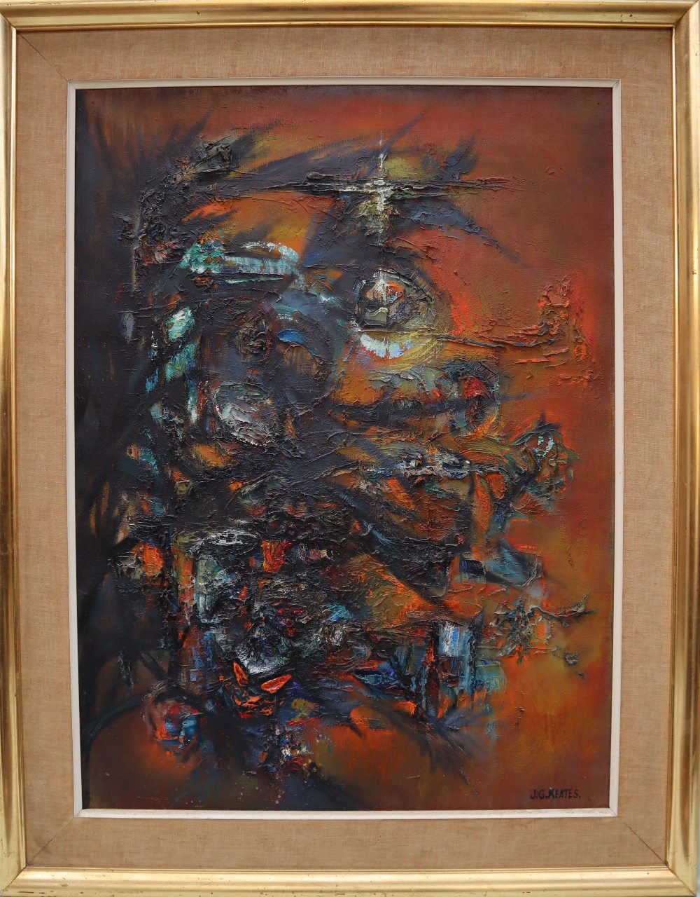 John Gareth Keates Abstract Oil on canvas Signed 80 x 59cm - Image 2 of 6
