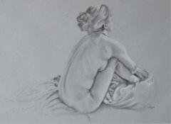 Bev Howe Nude Study Pencil sketch Signed 33 x 45.