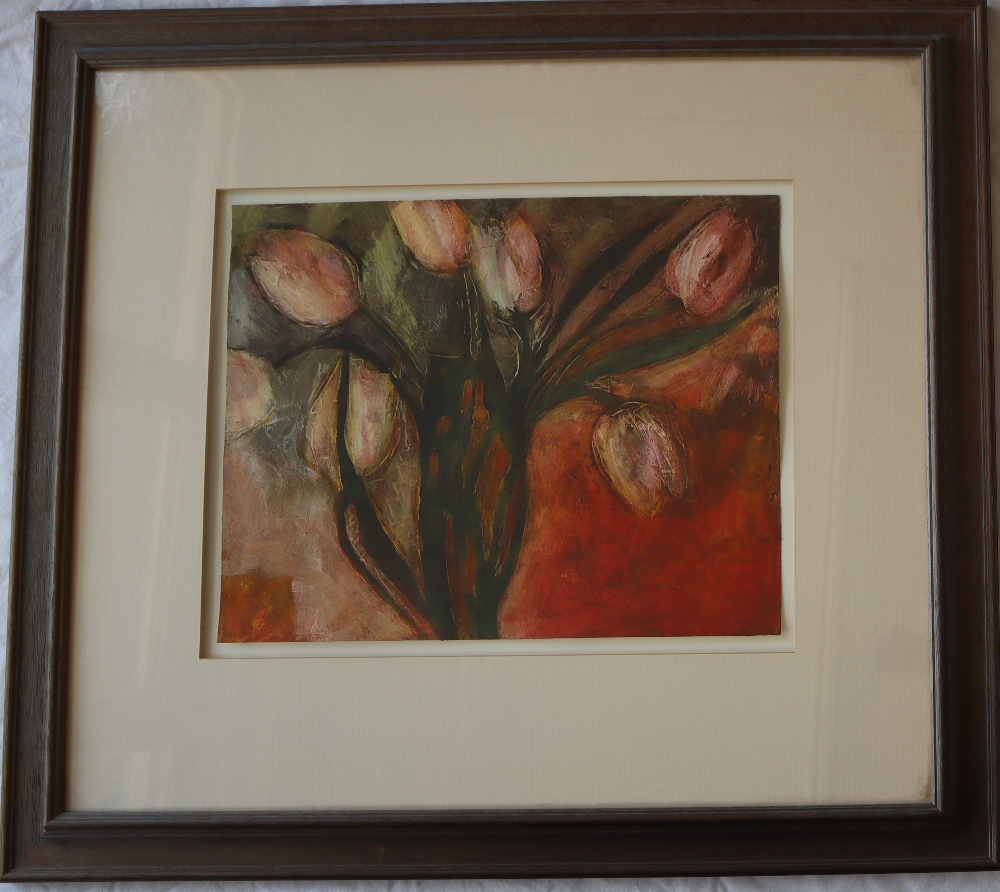 Vivienne Williams Tulips Acrylics on paper Signed 40 x 50. - Image 2 of 4