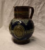 A Doulton Lambeth stoneware jug, produced to commemorate the Diamond Jubilee of Queen Victoria,